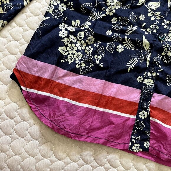 $349 NWD Johnny Was Silk Floral Long Sleeves Blouse Size S - Picture 5 of 11